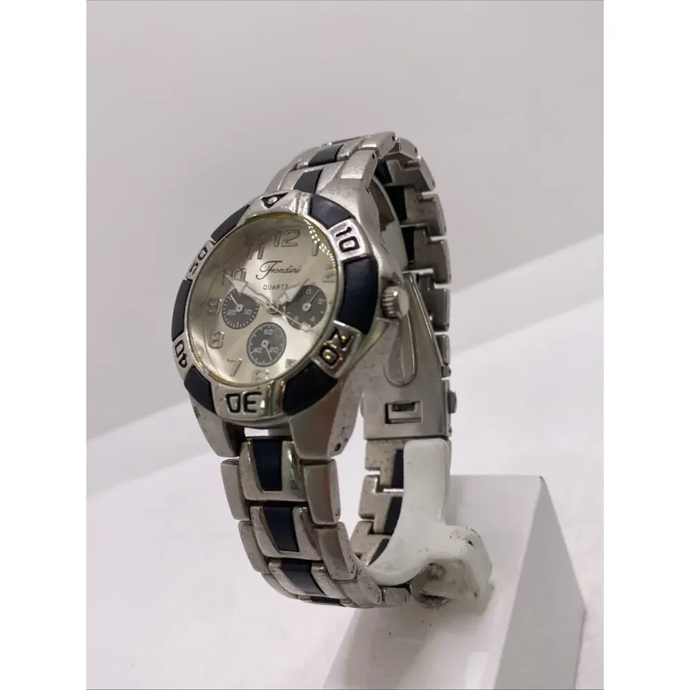 Fondini Mens Silver Watch New Battery